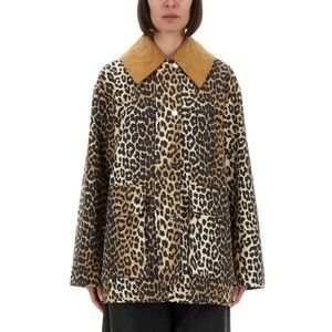 Ganni Leopard Print Midi Jacket - NWT